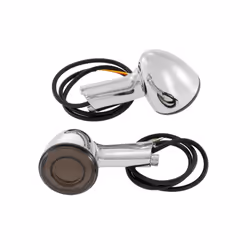 Front Rear Motorcycle Turn Signals Universal LED Turn Signal Light  Mini - black shell
