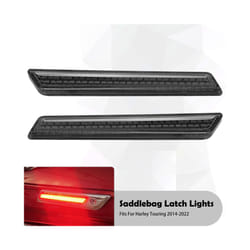 Motorcycle LED Saddlebag Latch Lights Smoke/Red Lens Lamp For Harley Touring - Latch Lights B