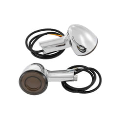 Front Rear Motorcycle Turn Signals Universal LED Turn Signal Light  Mini - chrome shell