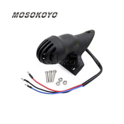Retro Motorcycle Taillight W/ License Plate Light Grill Tail Brake Stop - Grille Black