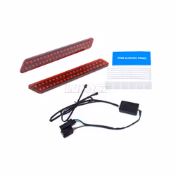 LED Saddlebag Latch Flowing Turn Signal Lights Smoke Motorcycle For Harley - Red