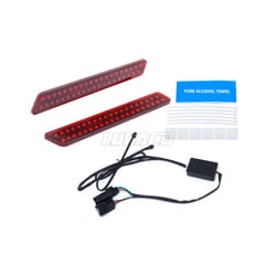 LED Saddlebag Latch Flowing Turn Signal Lights Smoke Motorcycle For Harley - Red