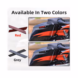 LED Saddlebag Latch Flowing Turn Signal Lights Smoke Motorcycle For Harley - Red