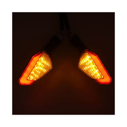 Pair Motorcycle LED Turn Signal Lamps Left Right Signals Daytime Running - D