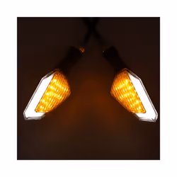 Pair Motorcycle LED Turn Signal Lamps Left Right Signals Daytime Running - A