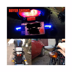 Pair Motorcycle LED Turn Signal Lamps Left Right Signals Daytime Running - A