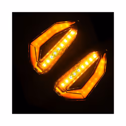 Pair Motorcycle LED Turn Signal Lights Amber Lamp Left Right Signals Indicators - C