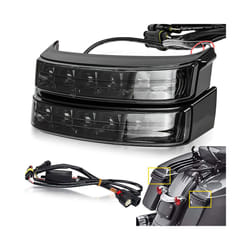 Motorcycle Saddlebag Luggage Tail Turn Signal Light Run Brake LED Rear - black