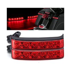 Motorcycle Saddlebag Luggage Tail Turn Signal Light Run Brake LED Rear - red