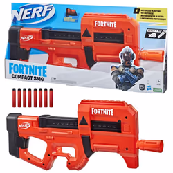 Nerf Fortnite Compact SMG Motorized Dart Blaster, Ultra Red Wrap, 8-Dart Internal Clip, Includes 8 Nerf Elite Foam Darts