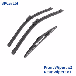 3PCS For Kia Ceed 2006-2009 24" 18" 12" Front Rear Wiper Blades Windshield Windscreen Window Cutter Accessories 2006 2007 2008 2009 - Left Hand