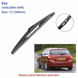 3PCS For Kia Ceed 2006-2009 24" 18" 12" Front Rear Wiper Blades Windshield Windscreen Window Cutter Accessories 2006 2007 2008 2009 - Left Hand