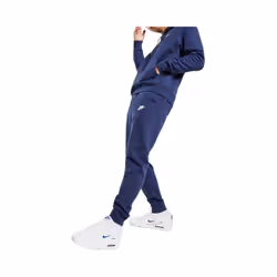 NIKE Club Mens Fleece Full Tracksuits Set - Navy, M