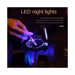 Ashtrays Car Ashtray With LED Colorful Car Ashtray Vehicle Cup Holder - B02