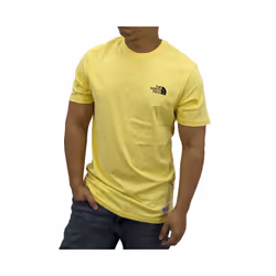 The North Face Mens Graphic TNF Logo T Shirts - Yellow, S