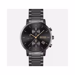 HUGO BOSS MENS INTEGRITY CHRONO WATCH HB1513780 BLACK