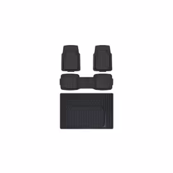 Amazon Basics Deep Dish Universal Heavy Duty PVC Floor Mats Set 4 piece with Cargo Liner, All-Weather Protection waterproof T ...
