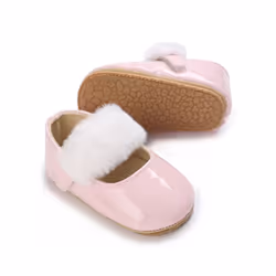 Cute White Lace Baby Girl Princess shoes Baby Moccasins Moccs Shoes - 7-12 Months, F06 Pink