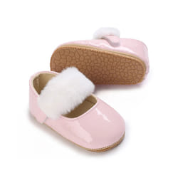 Cute White Lace Baby Girl Princess shoes Baby Moccasins Moccs Shoes - 7-12 Months, F06 Pink