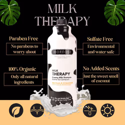 Morfose Professional Milk Therapy Creamy Hair Shampoo for Dry  Damaged  or Brittle Strands  Repairs and Protects  fuller  healthier  softer look  Elim