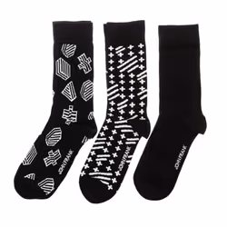 Pack-3 Calcetines De CaÃ±a Alta Y PuÃ±o AntipresiÃ³n Jf3lsmc03-standart Para Hombre - black, TU