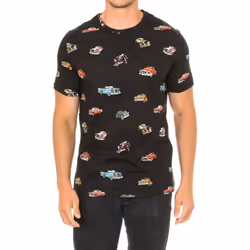 Camiseta De Manga Corta Y Cuello Redondo Jftd09-retrocar-multicolor Para Hombre - gray, L