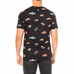 Camiseta De Manga Corta Y Cuello Redondo Jftd09-retrocar-multicolor Para Hombre - gray, S