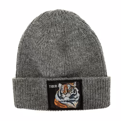Gorro Con Dobladillo Y Etiqueta En La Frontal Jfbn18w04 Hombre - gray, TU