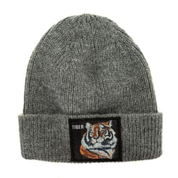 Gorro Con Dobladillo Y Etiqueta En La Frontal Jfbn18w04 Hombre - gray, TU
