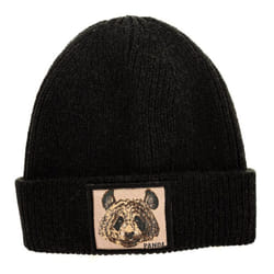 Gorro Con Dobladillo Y Etiqueta En La Frontal Jfbn18w04 Hombre - black, TU