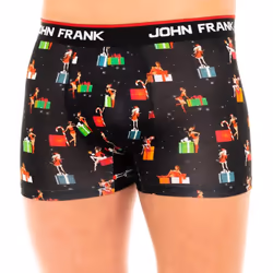 Boxer De Algodón Elástico Tejido Transpirable Jfbd03-chpinup-multicolor Para Hombre - black, M