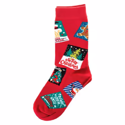 Calcetines CaÃ±a Alta Y PuÃ±o AntipresiÃ³n Wjflsfunch06-multicolor Mujer - red, TU