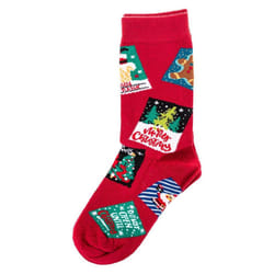 Calcetines CaÃ±a Alta Y PuÃ±o AntipresiÃ³n Wjflsfunch06-multicolor Mujer - red, TU