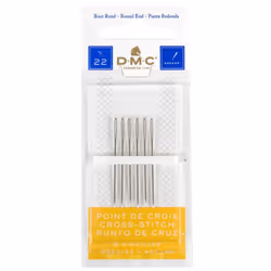 DMC 3 Pack Size 22-24-26 One Pack Each-Cross Stitch Needles - Total 18 Needles - New Package
