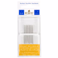 DMC 3 Pack Size 22-24-26 One Pack Each-Cross Stitch Needles - Total 18 Needles - New Package