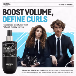 Immortal NYC 'Chaos' SEA SALT' Spray 8.45 Oz/250Ml- Natural Waves -Extra Texture & Volume-Natural Look & Hold