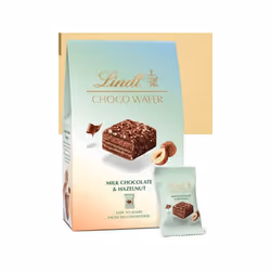 Lindt Choco Wafer Milk Chocolate & Hazelnut 135g - Pack Of 16