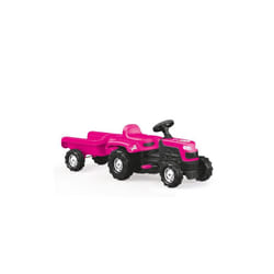 Dolu Unicorn Kids Tractor and Trailer Ride-On Pedal Girls - Pink