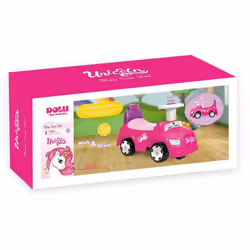 Dolu Unicorn Step Car 2-In-1 Kids Girls Walk n Ride On Toy Girls Pink