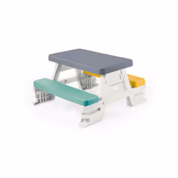Dolu Picnic Table for 4 Kids - White/Grey