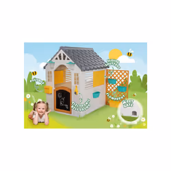 Dolu Kids Garden Playhouse With Fence - White