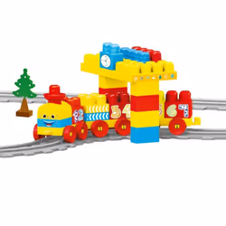 Dolu Multi Colour Kids Building Blocks and Train Set Toy Track 58 Pcs