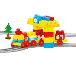 Dolu Multi Colour Kids Building Blocks and Train Set Toy Track 58 Pcs