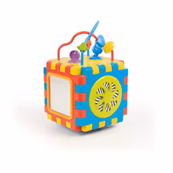 Dolu 2 In 1 Educational Cube & Puzzle Bright Coloured Toddler Activity Toy
