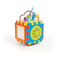 Dolu 2 In 1 Educational Cube & Puzzle Bright Coloured Toddler Activity Toy