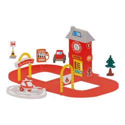 36 Pcs Kids Police & Fire Dept Car Helicopter Set - Fire
