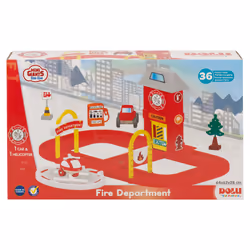36 Pcs Kids Police & Fire Dept Car Helicopter Set - Fire