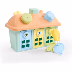 Dolu Shape Sorter Happy House with Lockable Doors