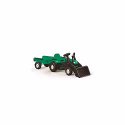 Dolu Children's Ride On Ranchero Tractor with Trailer & Movable excavator Ride on - Green