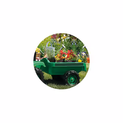 Dolu Children's Ride On Ranchero Tractor with Trailer & Movable excavator Ride on - Green